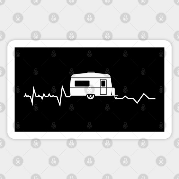 Camping Trailer Heartbeat - Travel Camping Magnet by FabulousDesigns